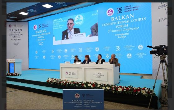 Yüksek Mahkeme Başkanı Sayın Bertan Özerdağ, Balkan Anayasa Mahkemesi Formuna Katıldı